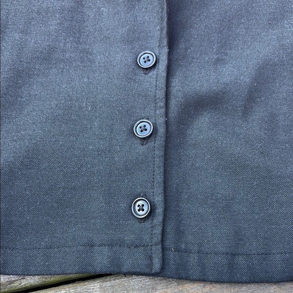 Aritzia Sunday Best Black Boxy Crop Button Down Shirt size M - Picture 4 of 5